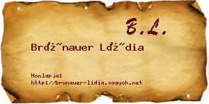 Brünauer Lídia névjegykártya